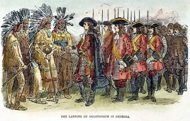 Landing of Oglethorpe and the Colonists image. Click for full size.