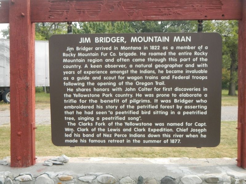 Jim Bridger, Mountain Man Marker image. Click for full size.