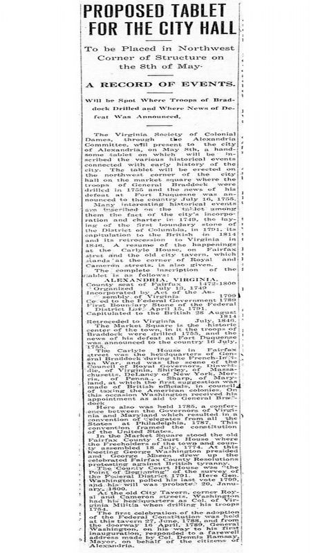 Alexandria Gazette. Click for full size. Alexandria Gazette image. Click for full size.