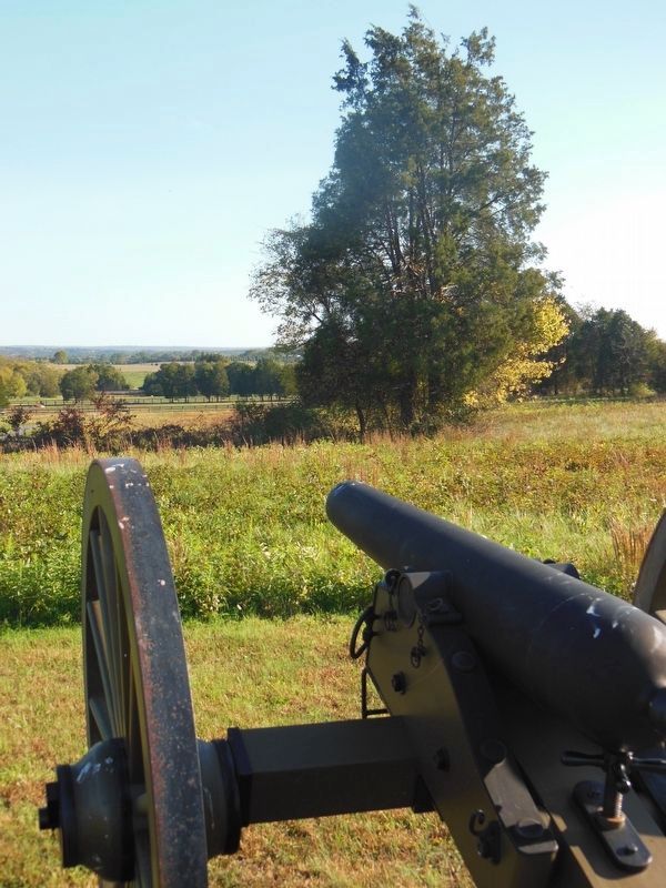 View From McIntosh's Battery Towards The Union Position. Click for full size. View From McIntosh's Battery Towards The Union Position image. Click for full size.