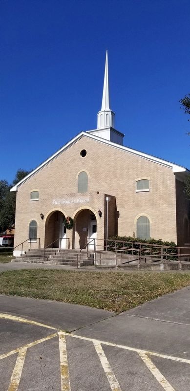 The front of the First Baptist Church of Bishop. Click for full size. The front of the First Baptist Church of Bishop image. Click for full size.