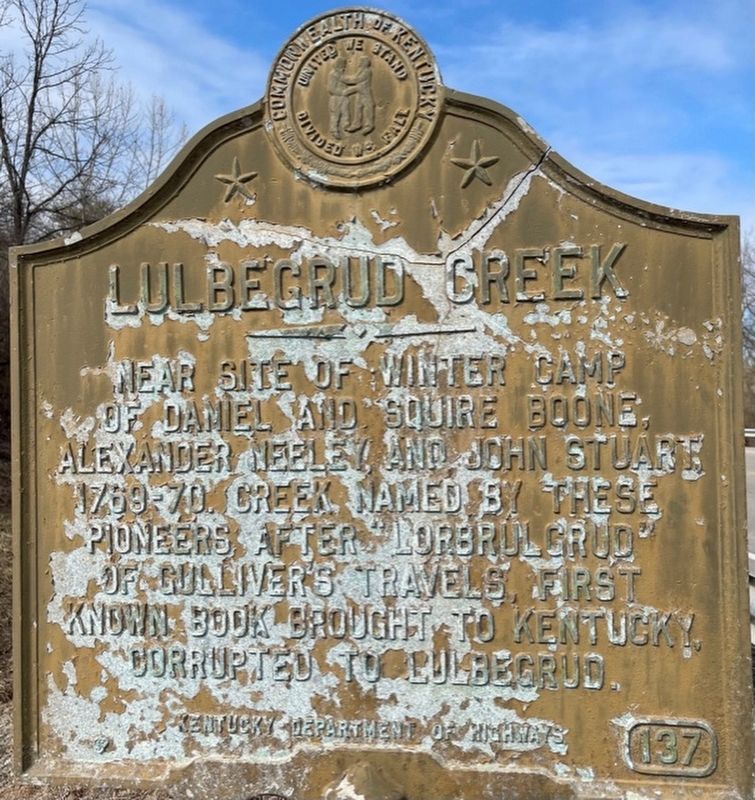 Lulbegrud Creek Marker image. Click for full size.