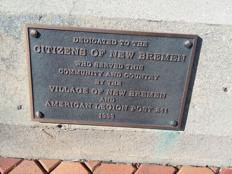 New Bremwn Veterans Memorial Flagpole Marker image. Click for full size.