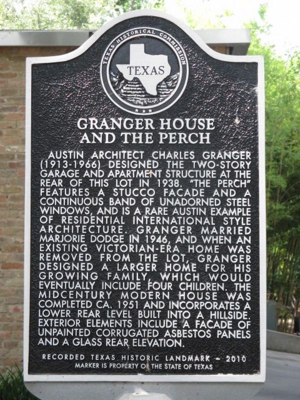 Granger House and The Perch Marker image. Click for full size.