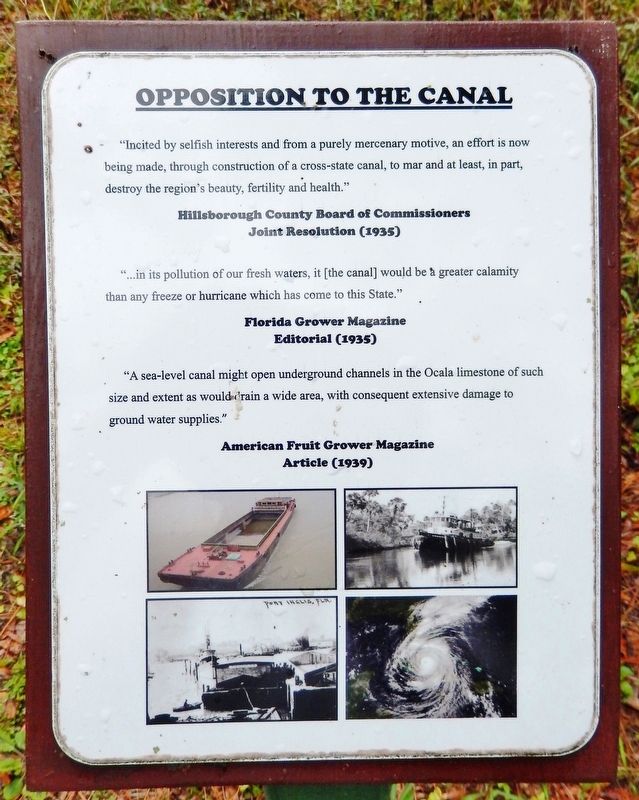 Opposition to the Canal Marker image. Click for full size.