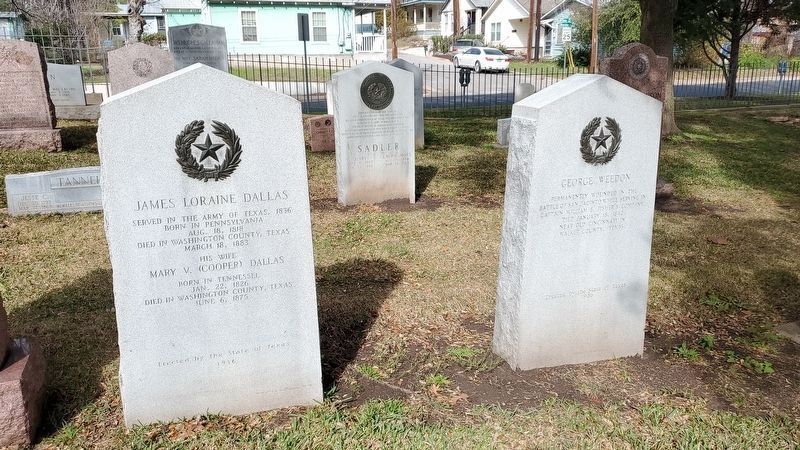 James Loraine Dallas Marker on the left. Click for full size. James Loraine Dallas Marker on the left image. Click for full size.
