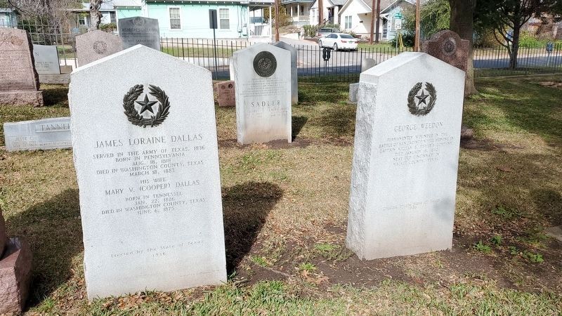 James Loraine Dallas Marker on the left image. Click for full size.