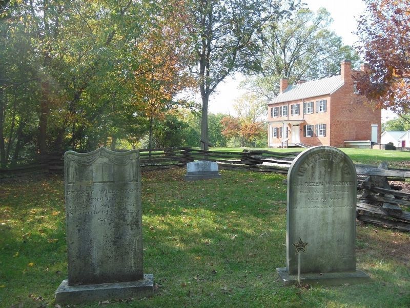 Grave of Family Patriarch Rezin Willcoxon On The Right. Click for full size. Grave of Family Patriarch Rezin Willcoxon On The Right image. Click for full size.
