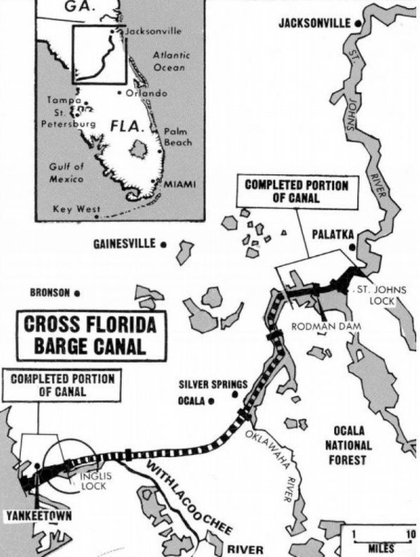 Marker detail: Cross Florida Barge Canal Map image. Click for full size.