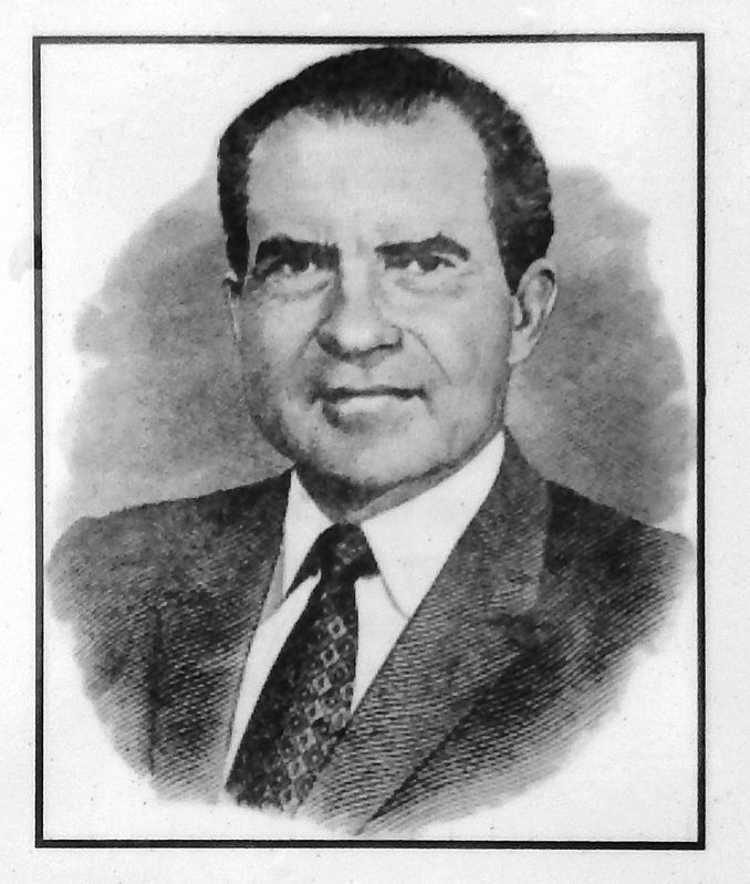 Marker detail: President Richard Nixon image. Click for full size.