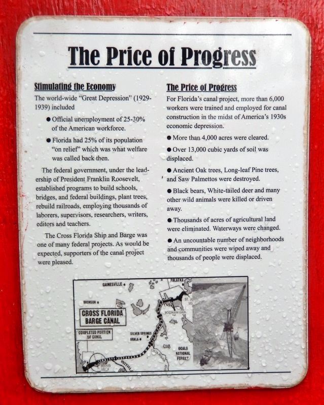 Canal Stopping Marker<br>Price of Progress (<i>panel</i>) image. Click for full size.