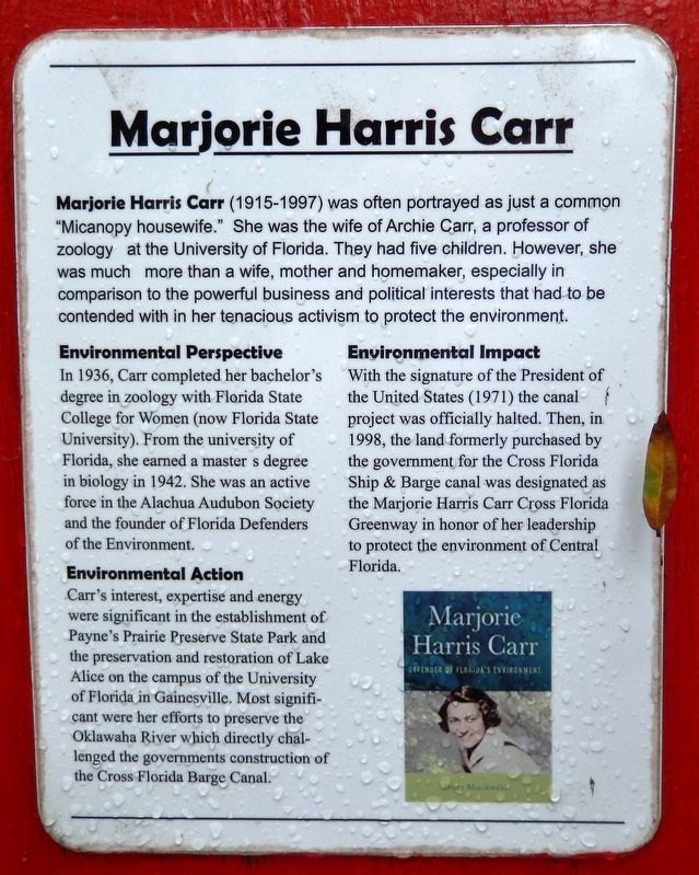 Canal Stopping Marker<br>Marjorie Harris Carr (<i>panel</i>) image. Click for full size.