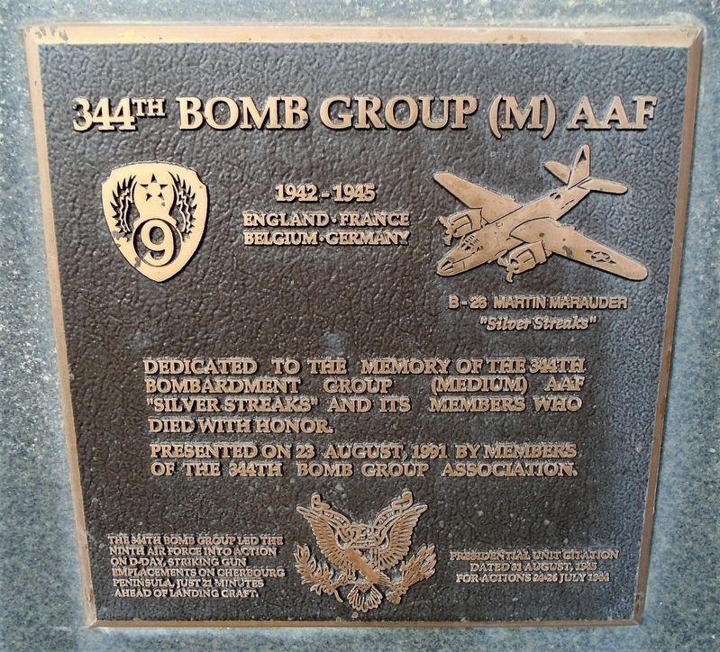 344<sup>th</sup> Bomb Group (M) AAF Marker image. Click for full size.