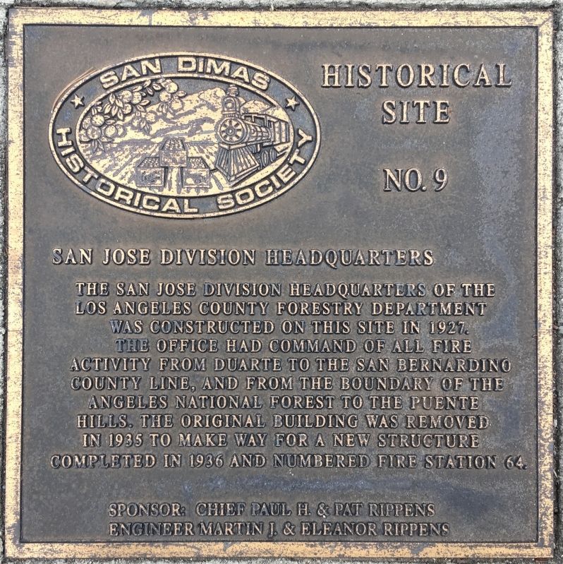 San Jose Division Headquarters Marker image. Click for full size.