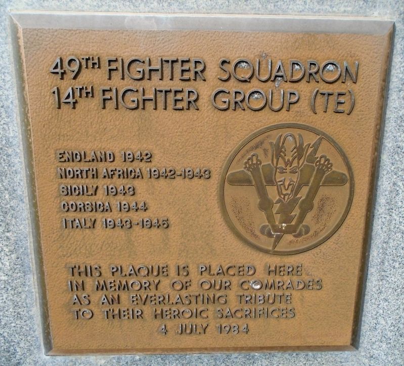 49<sup>th</sup> Fighter Squadron Marker image. Click for full size.