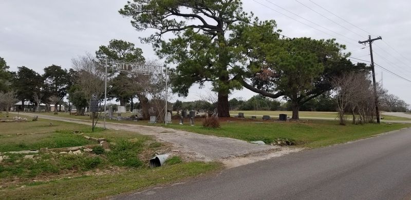A view of the City Cemetery and Marker from the road image. Click for full size.