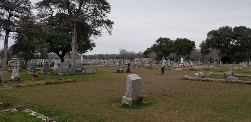 A view of the gravestones in the City Cemetery image. Click for full size.