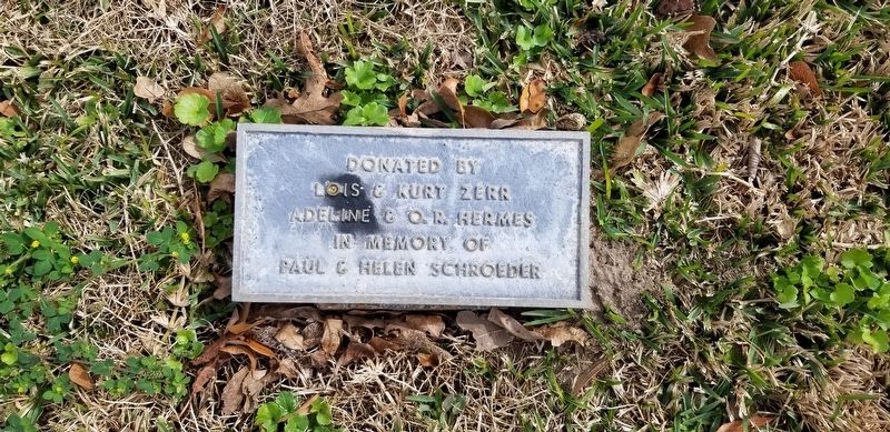 Dedication Marker next to the Historical marker on the ground. Click for full size. Dedication Marker next to the Historical marker on the ground image. Click for full size.
