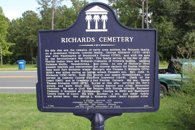 Richards Cemetery Marker image. Click for full size.