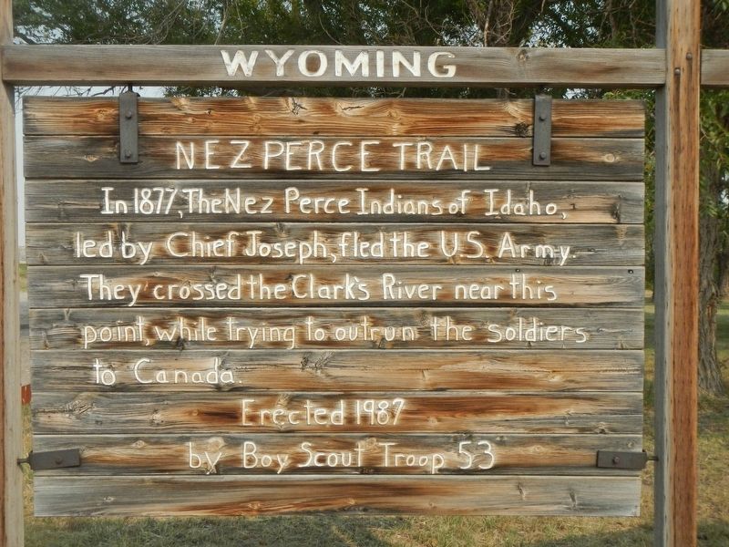 Nez Perce Trail Marker image. Click for full size.