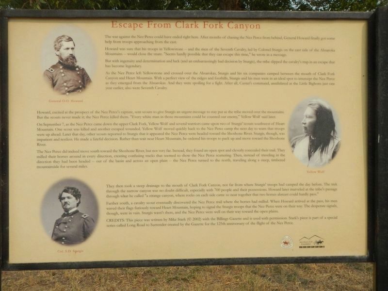 Escape from Clark Fork Canyon Marker, panel 2 image. Click for full size.