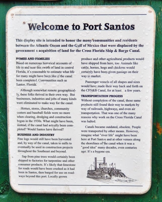 Port Santos Marker<br>Welcome to Port Santos (<i>panel</i>) image. Click for full size.