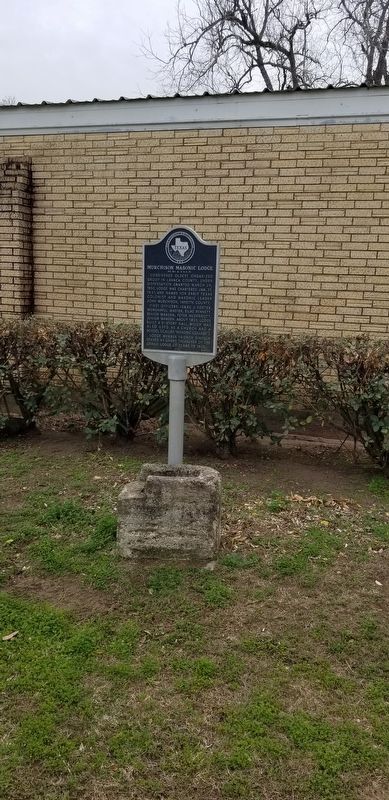 Murchison Masonic Lodge and Marker image. Click for full size.
