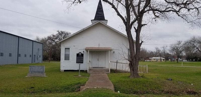 The view of the East Side Church of God Marker from the road image. Click for full size.