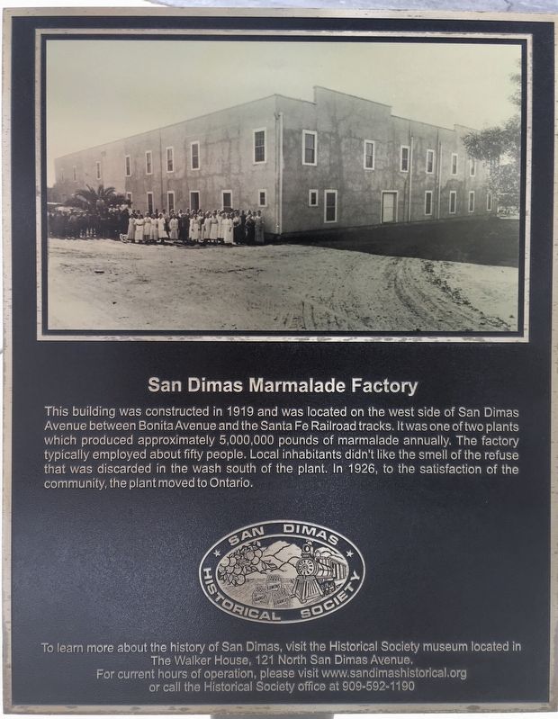 San Dimas Marmalade Factory Marker image. Click for full size.