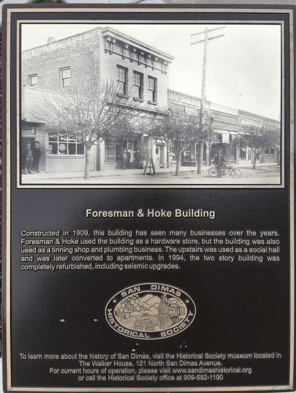 Foresman & Hoke Building Marker image. Click for full size.