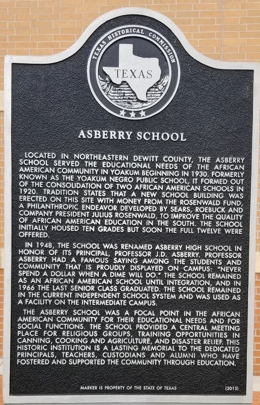 Asberry School Marker image. Click for full size.