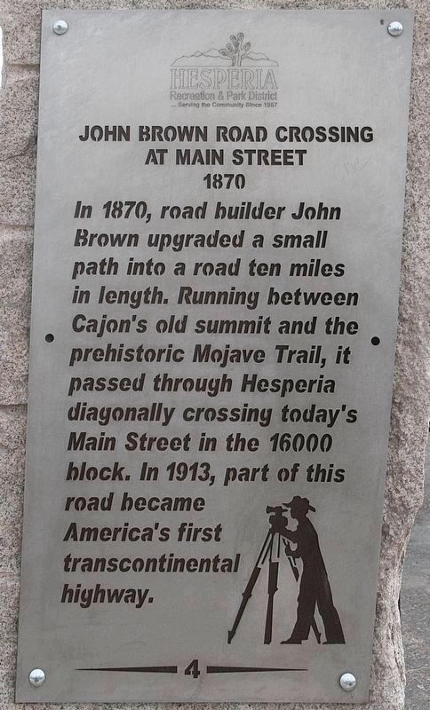John Brown Road Crossing Marker image. Click for full size.