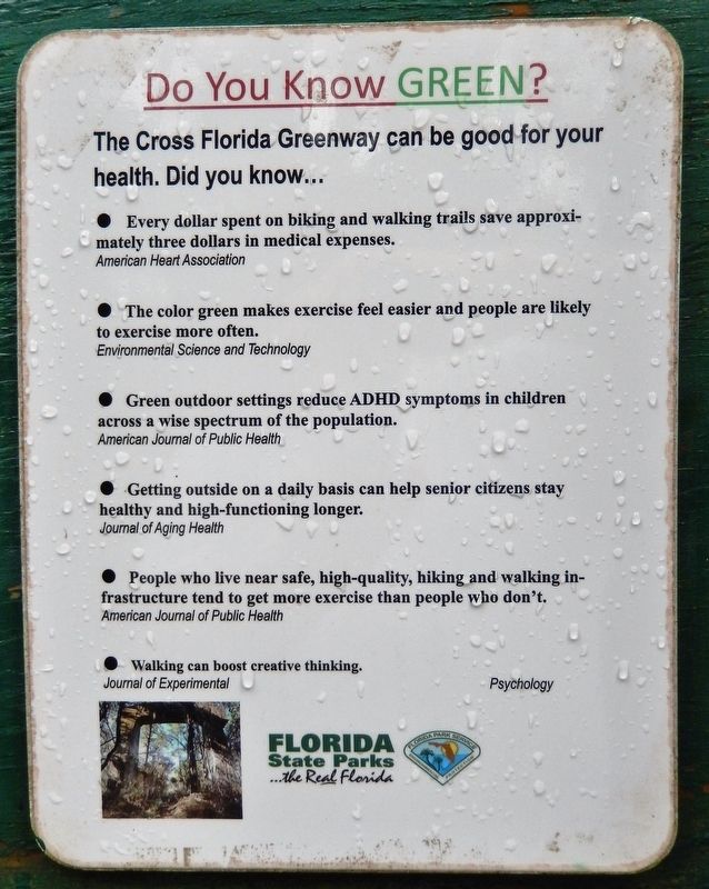 Greenway Greenlife Marker<br>Do You Know Green? (<i>panel</i>) image. Click for full size.