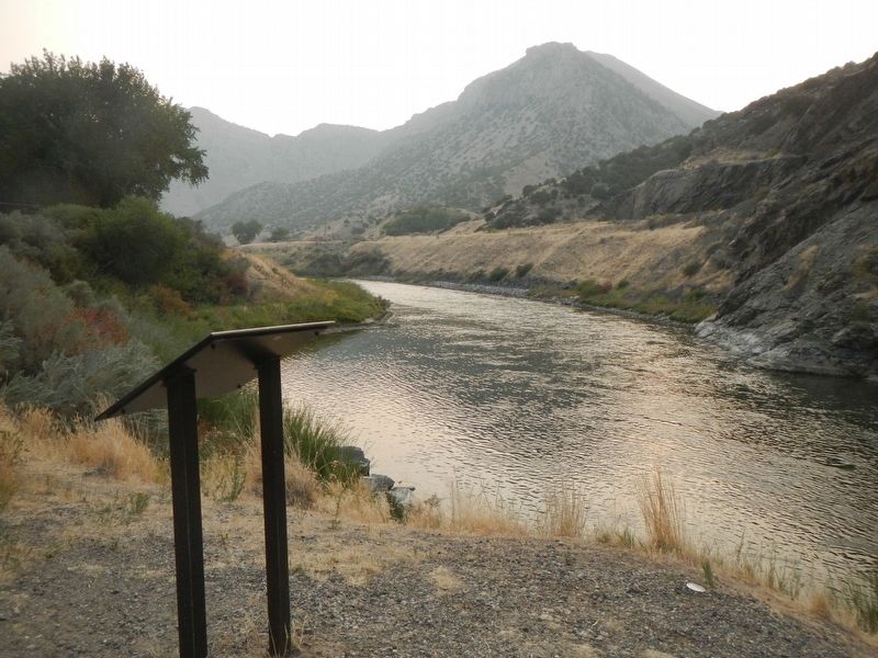 The Wind River and Boysen's Historic Dam Marker image. Click for full size.