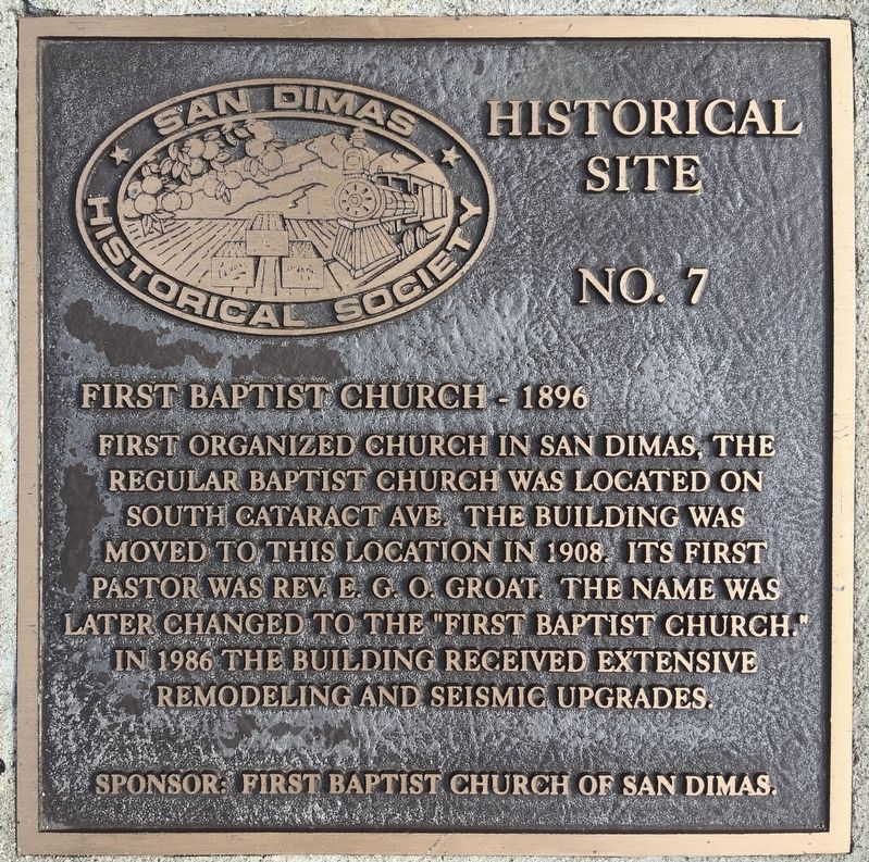 First Baptist Church Marker image. Click for full size.