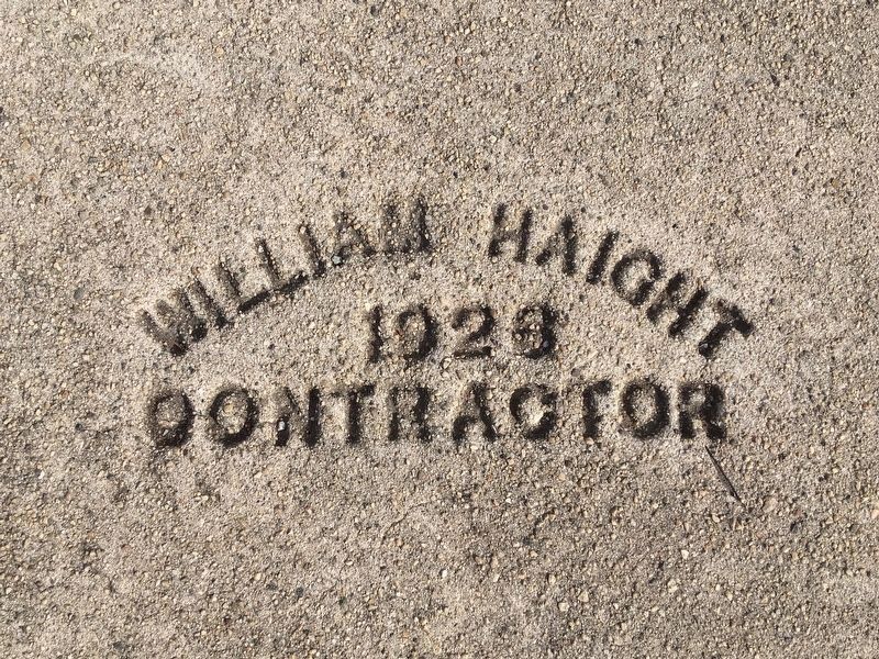 Sidewalk Contractor Stamp - 1928 image. Click for full size.