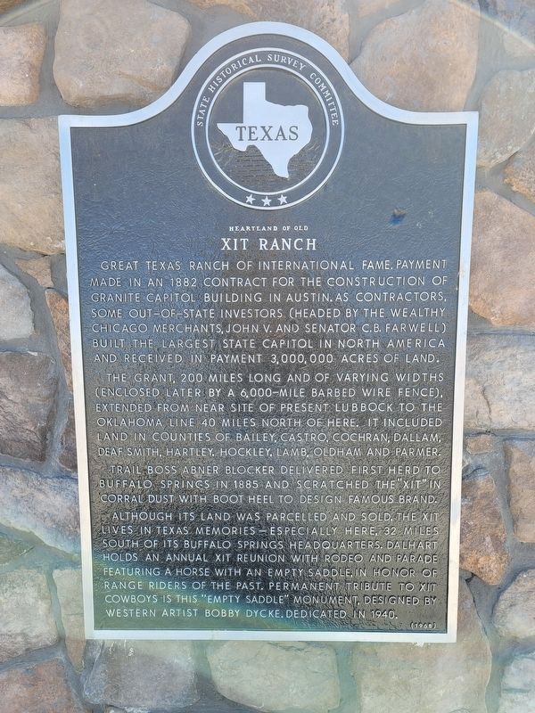 Heartland of Old XIT Ranch Marker image. Click for full size.