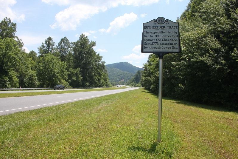 Rutherford Trace Marker looking south of US 23/441 image. Click for full size.