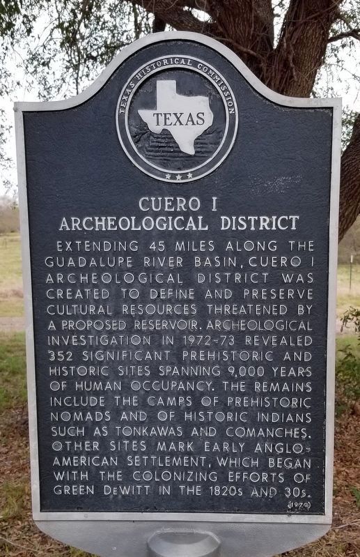 Cuero I Archeological District Marker image. Click for full size.