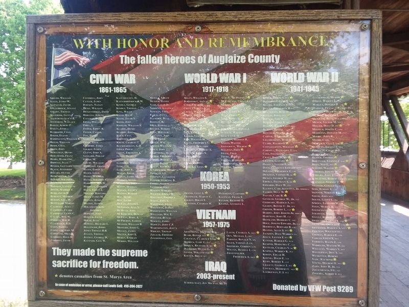With Honor and Remembrance Marker. Click for full size. With Honor and Remembrance Marker image. Click for full size.