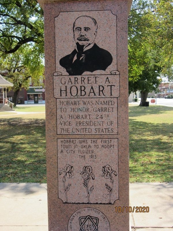 Garret A. Hobart Marker. Click for full size. Garret A. Hobart Marker image. Click for full size.