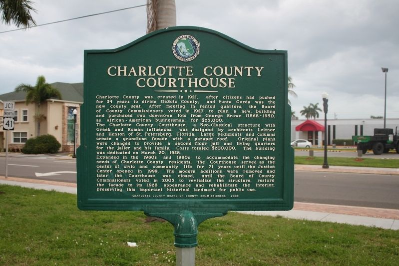 Charlotte County Courthouse Marker image. Click for full size.