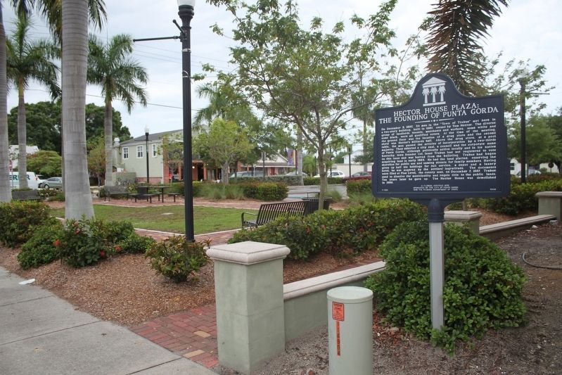 Hector House Plaza: The Founding of Punta Gorda Marker image. Click for full size.