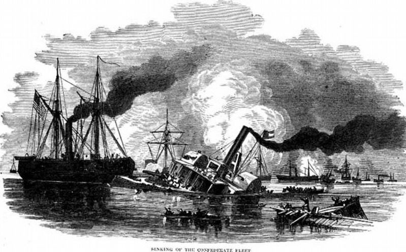 Naval Battle of Roanoke Island image. Click for full size.