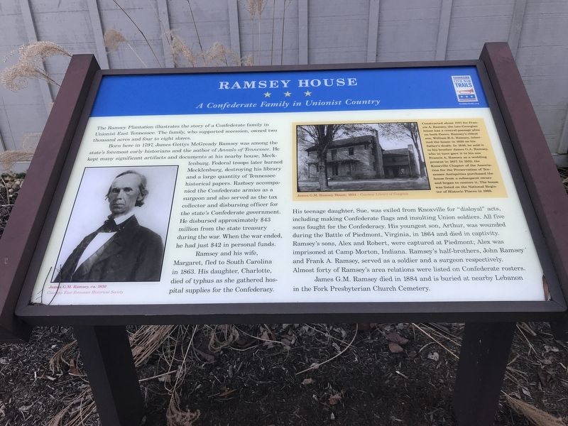 Ramsey House Marker. Click for full size. Ramsey House Marker image. Click for full size.