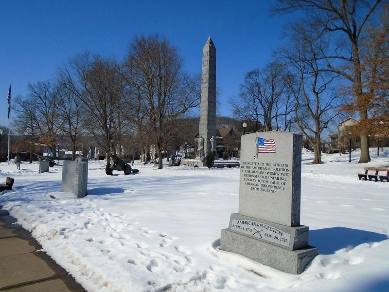 American Revolution Marker in Memorial Park. Click for full size. American Revolution Marker in Memorial Park image. Click for full size.