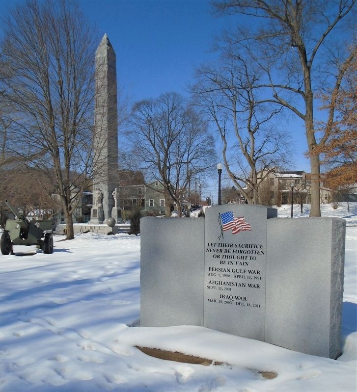 Southwest Asia and Afghanistan Wars Marker in Memorial Park image. Click for full size.