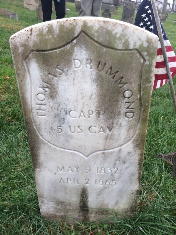 Captain Thomas Drummond grave marker image. Click for full size.