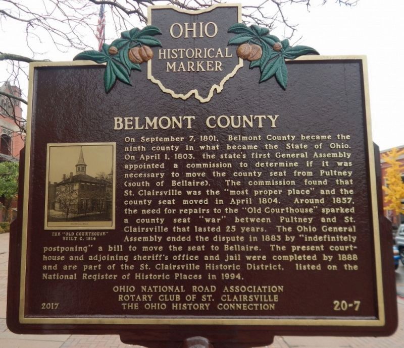 Belmont County side of the marker image. Click for full size.