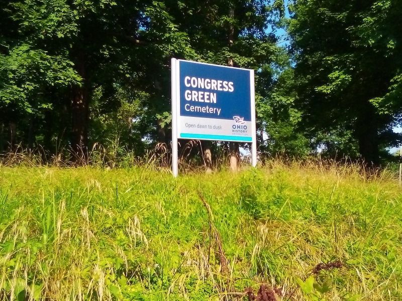 Congress Green Cemetery sign image. Click for full size.